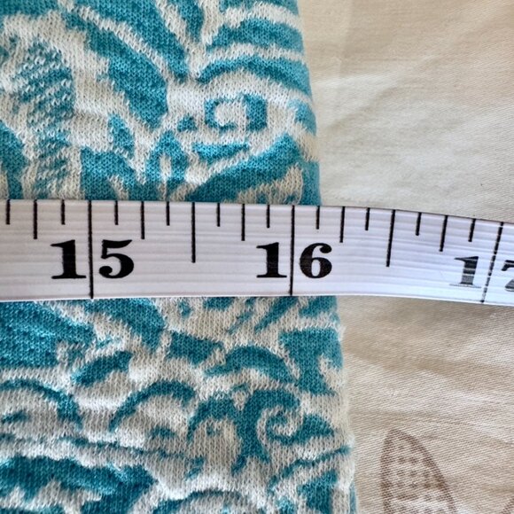 Zara Trafaluc Turquoise White Paisley Sleeveless Mini Dress With Cutout Back - Picture 12 of 14